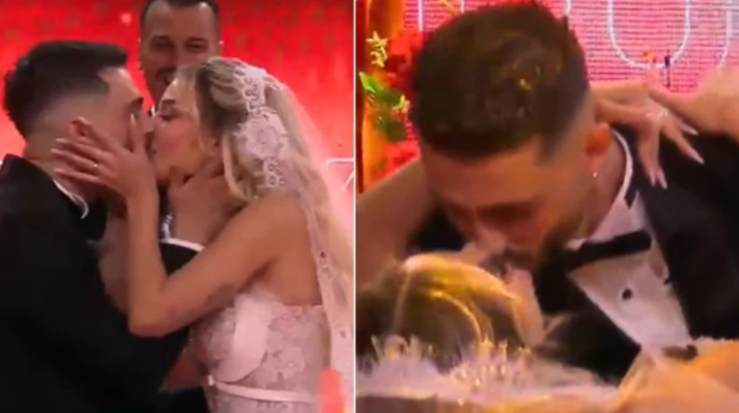 Gimbo dhe Selin ‘martohen’ në Big Brother VIP Albania – shkëmbejnë puthje në buzë